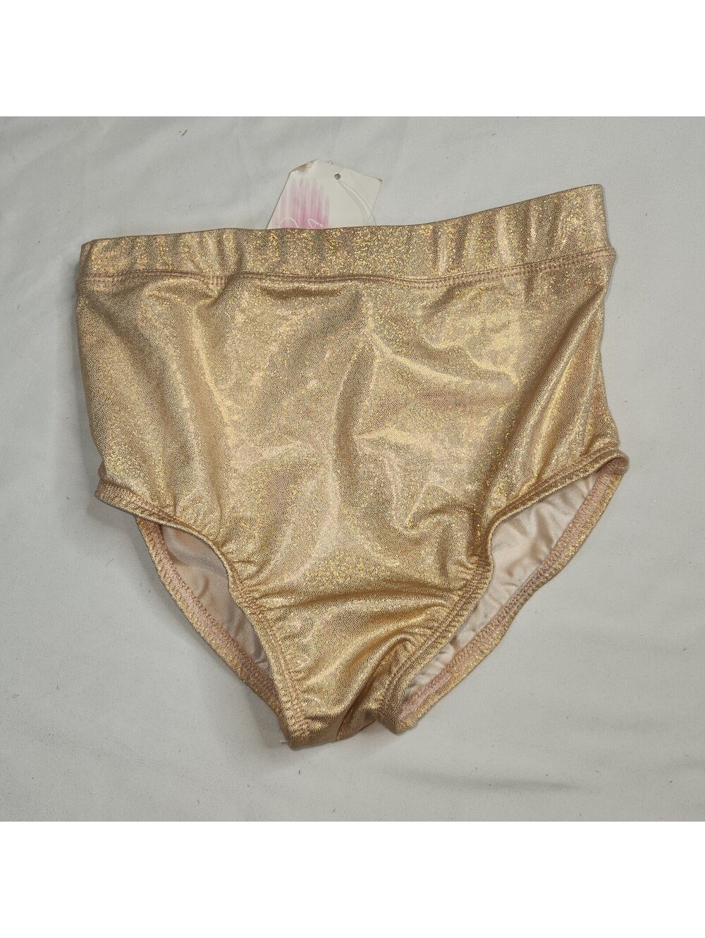 Girls metallic gold dance briefs